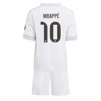 Real Madrid Kylian Mbappe #10 Domáci Detský futbalový dres 2025-26 Krátky Rukáv (+ trenírky)